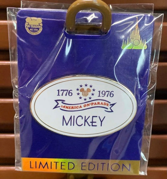 America on Parade - Mickey Nametag WDW 50th Cast Member Pin
