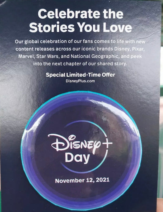 Disney Plus Day Commemorative Button at Disney Parks