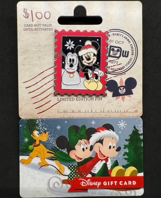 Mickey Disney Holiday 2021 Gift Card Pin
