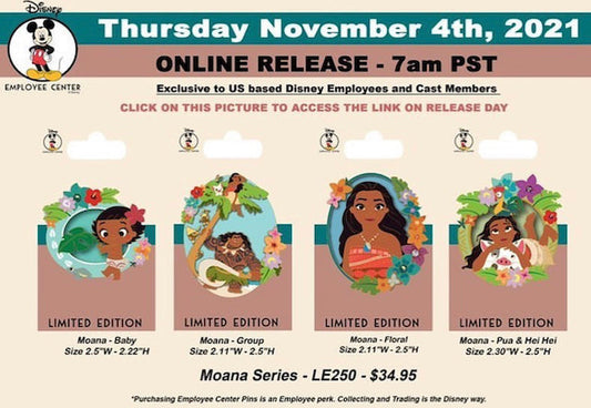 Moana Pin Series at Disney Employee Center
