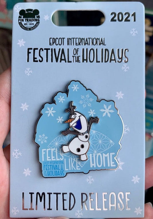 Olaf Dancing Epcot Festival of the Holidays 2021 Disney Pin