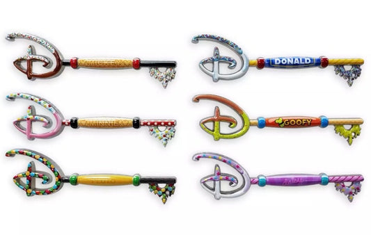 Mickey Mouse and Friends Collectible Key Mystery Pin Set