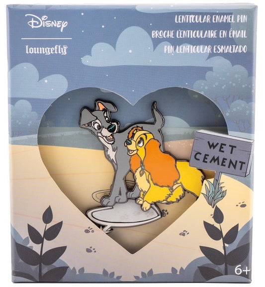 Lady and the Tramp Lenticular Limited Edition Loungefly Disney Pin