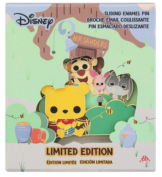 Pooh and Friends Peek-a-Boo Loungefly Pin at Amazon