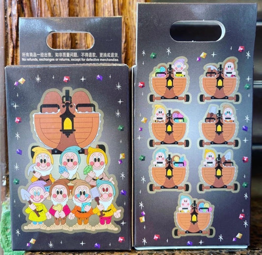 Seven Dwarfs Mine Train Mystery Pin Set at Shanghai Disney Resort