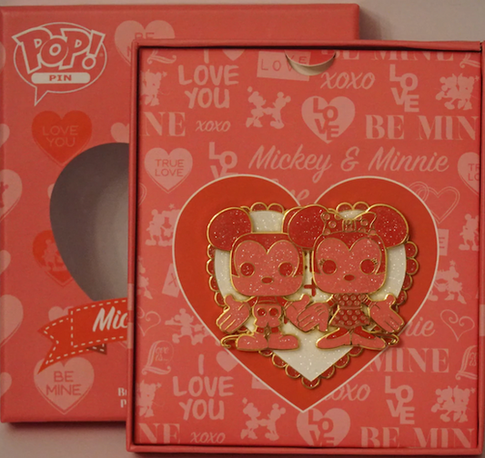 Mickey and Minnie Mouse Valentine's Day POP! Limited Edition Disney Pin