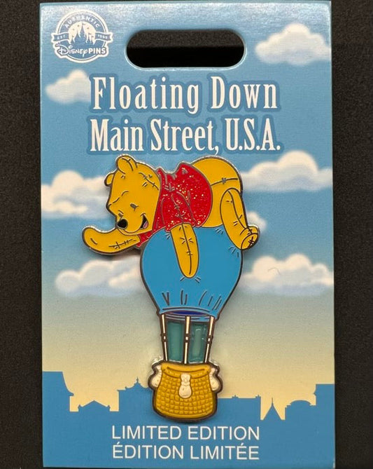Pooh Floating Down Main Street USA Disney Pin
