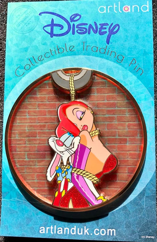 Roger & Jessica Rabbit on Glass ArtLand Disney Pin