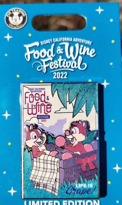 Chip n Dale Pin - Disney California Adventure Food and Wine Festival 2022
