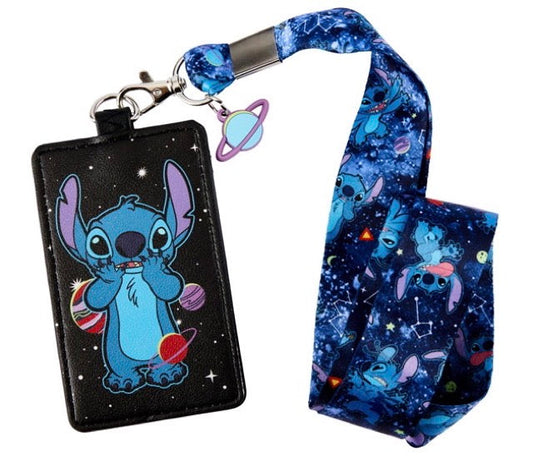 Disney Stitch Space Adventure Loungefly Cardholder Lanyard