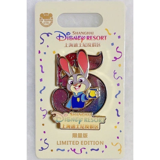 Judy Hopps Shanghai Disney Resort 5th Anniversary Pin