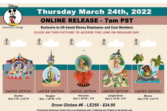 Snow Globes #6 Pin Series at Disney Employee Center