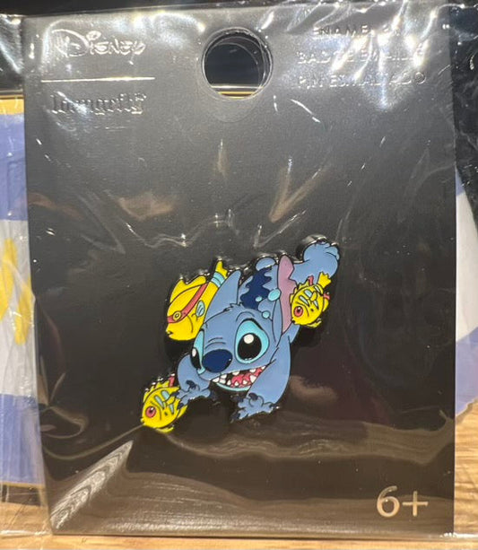 Swimming with Stitch & Fishes BoxLunch Disney Pin