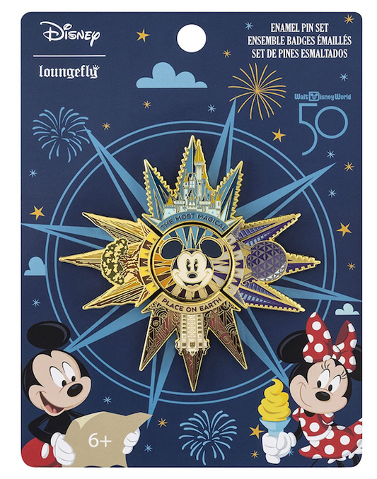 Walt Disney World 50th Anniversary Loungefly Pin Set at Amazon