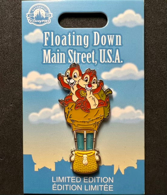 Chip n Dale Floating Down Main Street USA Disney Pin