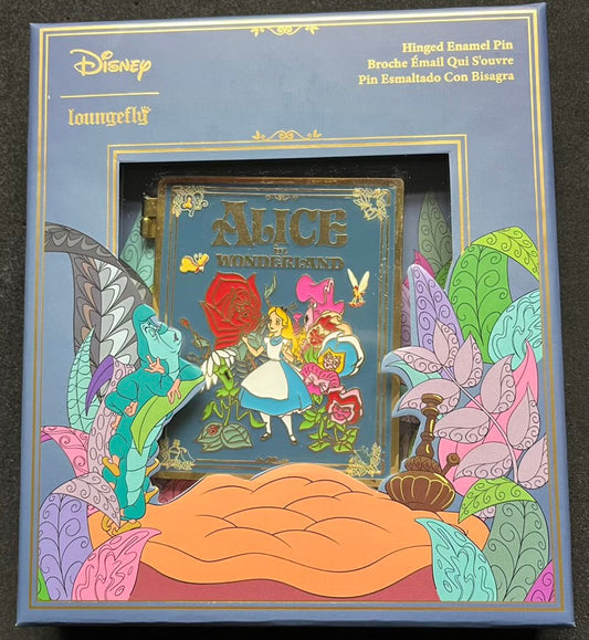Alice in Wonderland Book Limited Edition Loungefly Disney Pin