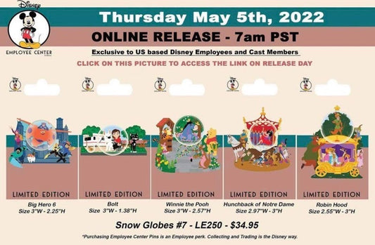 Snow Globes #7 Pin Series at Disney Employee Center