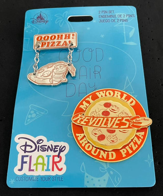 Alien Pizza Planet Disney Flair Pin Set