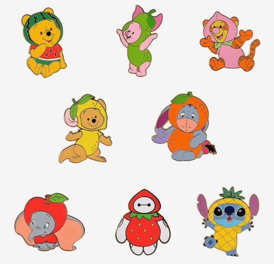 Disney Characters in Fruit Blind Box Pin Set at BoxLunch