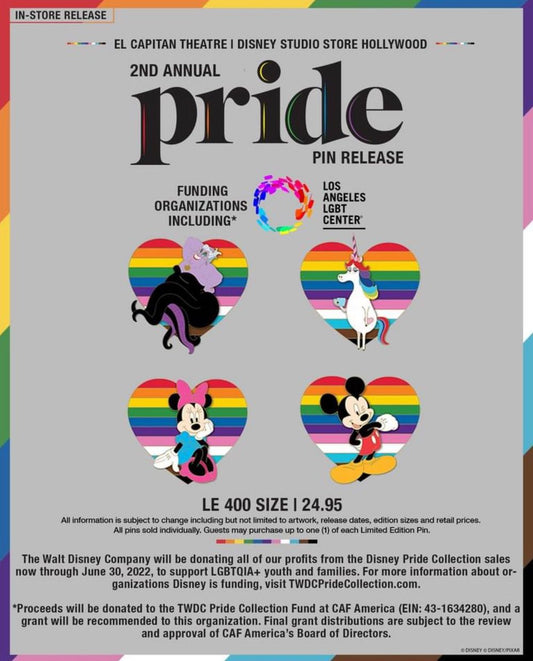 Disney Studio Store Hollywood Pride Collection 2022