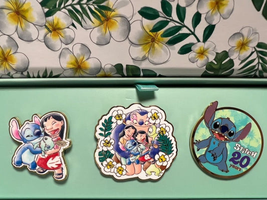 Lilo & Stitch 20th Anniversary Pin Set at Disney Store Japan