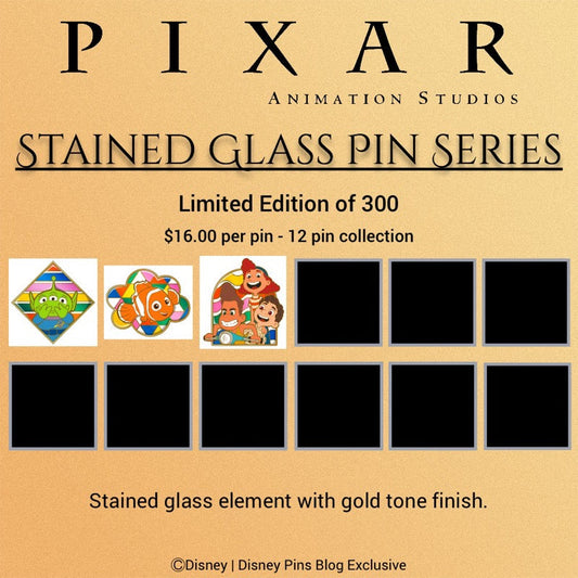 Nemo and Luca Pixar Stained Glass Pins - Disney Pins Blog Exclusive