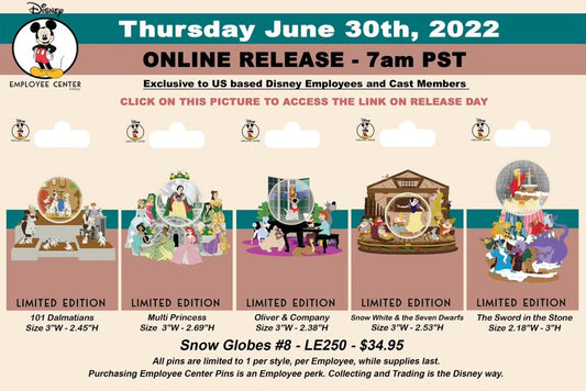 Snow Globes #8 Pin Series at Disney Employee Center