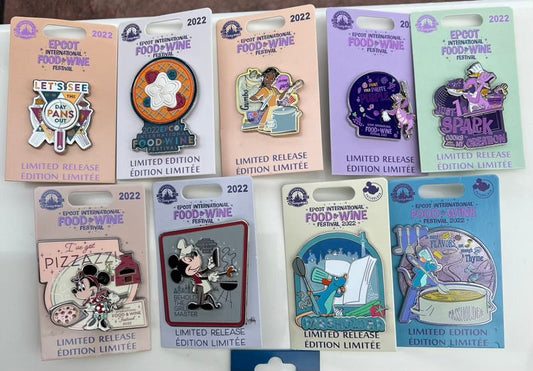 Epcot International Food & Wine Festival 2022 Disney Pins 