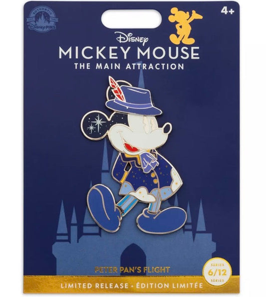 Peter Pan’s Flight Mickey Mouse The Main Attraction Disney Pin