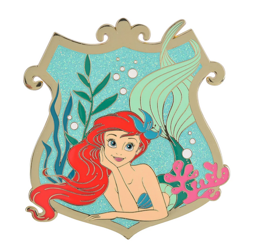 Ariel Crest Pin LE 300 Disney Pin – Pink a la Mode