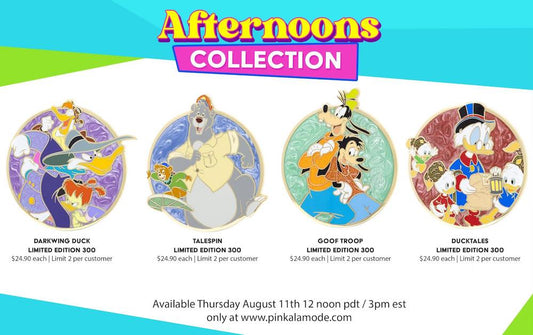 Disney Afternoons Pin Collection at Pink a la Mode
