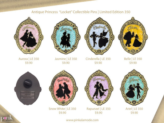 Disney Princess Locket Pin Series at Pink a la Mode