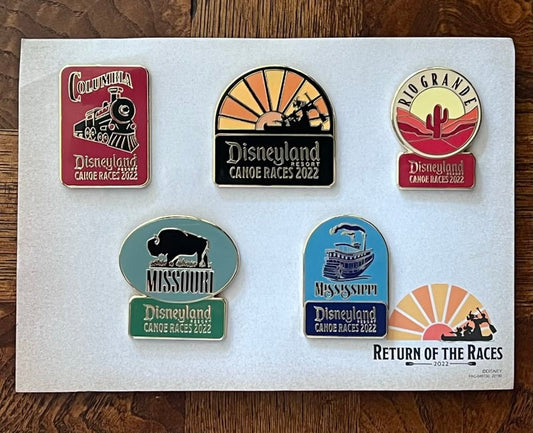 Disneyland Canoe Races 2022 Cast Member Pin Set