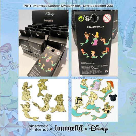 Mermaid Lagoon Loungefly Mystery Pin Box at Pins Break the Internet