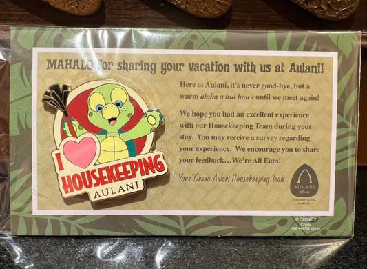 'Olu Mel I Love Housekeeping Disney Pin at Aulani Disney Resort