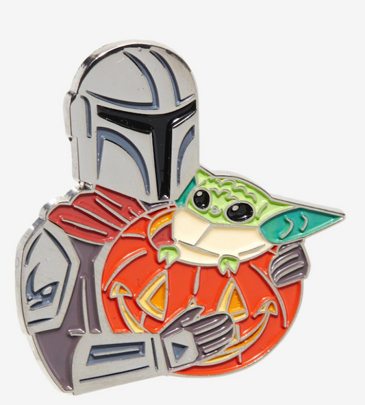Star Wars The Mandalorian Halloween Pumpkin Pin at Hot Topic