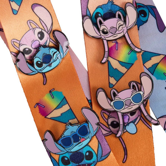 Stitch & Angel Snow Cone Loungefly Lanyard Pins