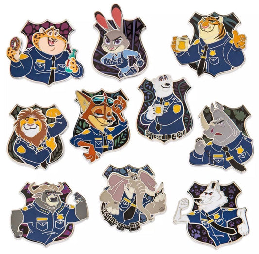 Zootopia Zootropolis Police Mystery Disney Pins