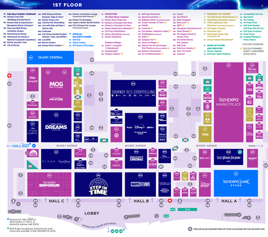 D23 Expo 2022 Disney Pin Trading Section