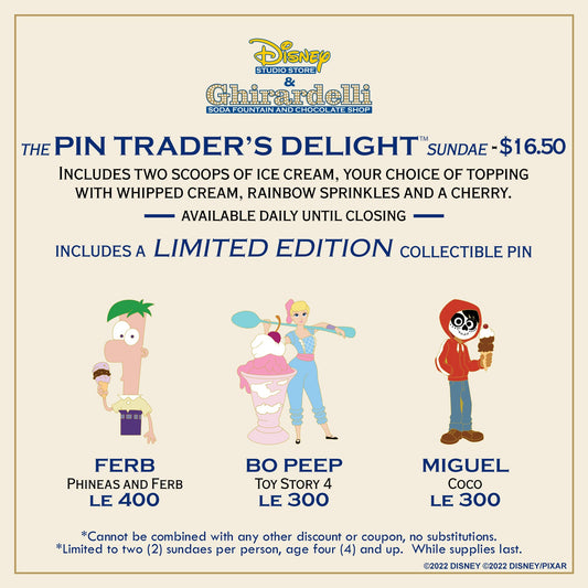 Ferb, Bo Peep & Miguel Pin Trader’s Delight – September 7, 2022