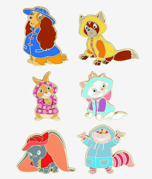 Disney Animals in Raincoats Blind Box Pin Set