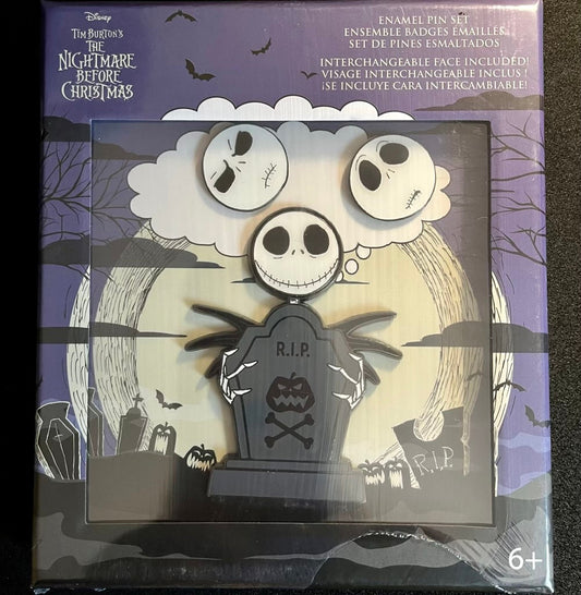 Jack Skellington Mixed Emotions Loungefly Disney Pin Set