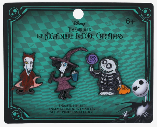 Nightmare Before Christmas Lock, Shock & Barrel Pin Set - BoxLunch Exclusive