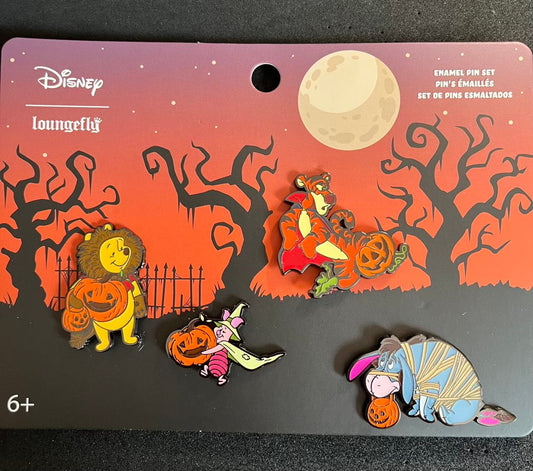 Winnie the Pooh Halloween Loungefly Pin Set