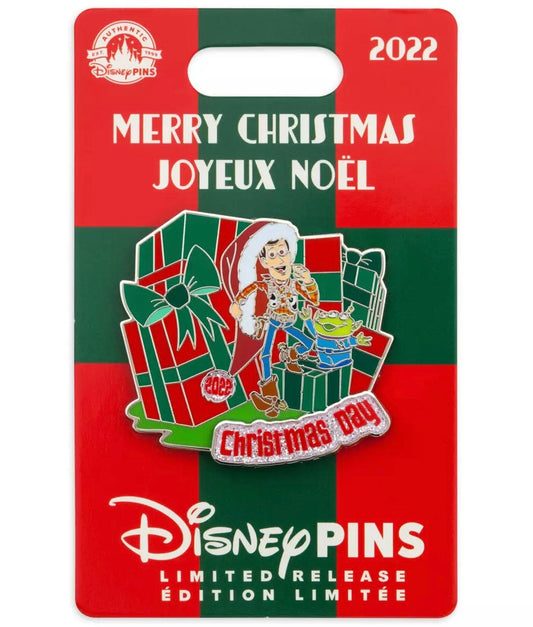Toy Story Woody and Alien Christmas Day 2022 Pin at shopDisney