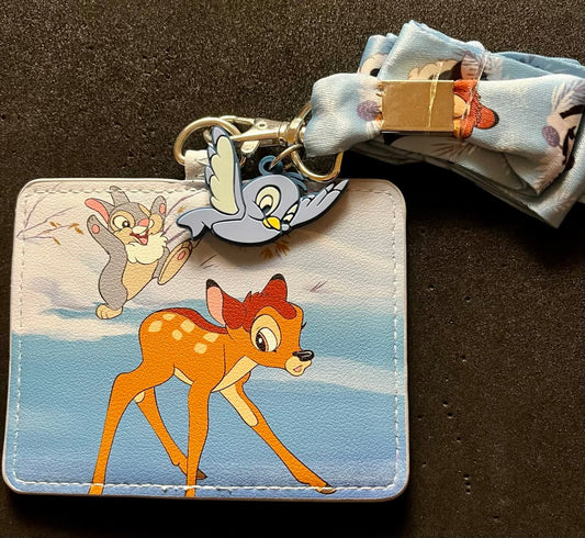 Bambi Snowy Day Loungefly Cardholder Lanyard