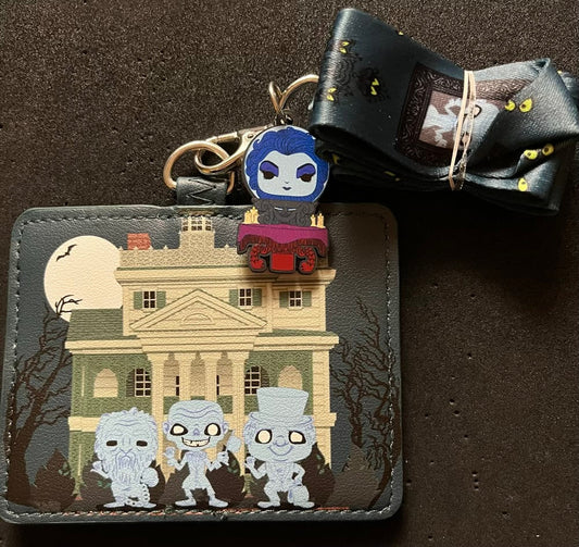 The Haunted Mansion Loungefly Cardholder Lanyard