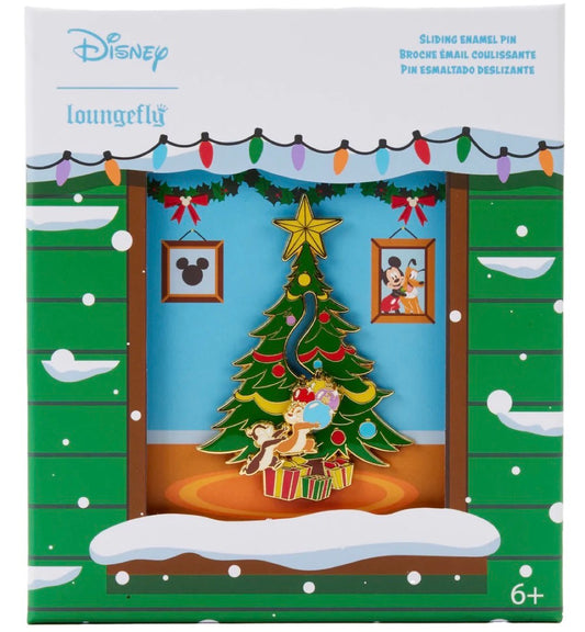 Chip and Dale Christmas Tree Limited Edition Loungefly Disney Pin