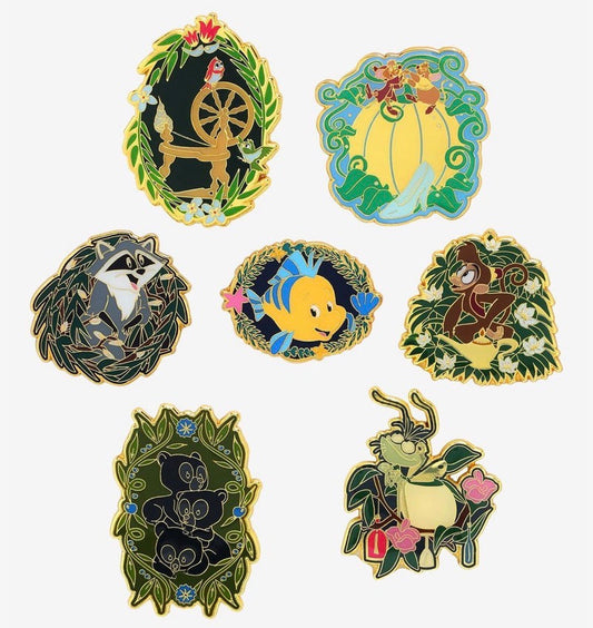 Disney Princess Sidekick Floral Blind Box Pin Set at BoxLunch