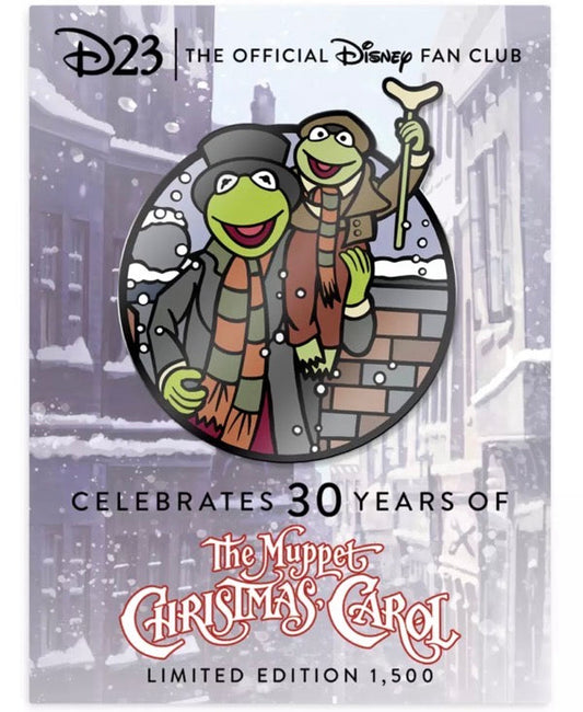 Kermit & Robin The Muppet Christmas Carol 30th Anniversary D23 Pin